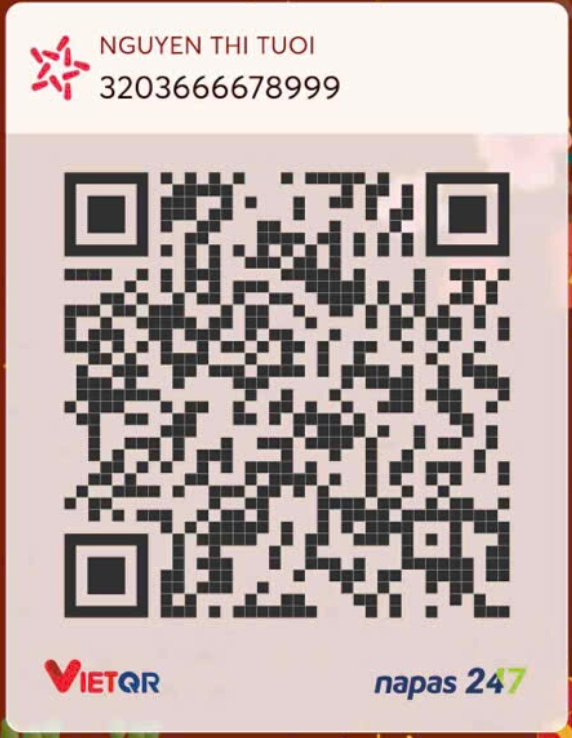 Mã VietQR Thanh Toán NGUYEN THI TUOI 3203666678999